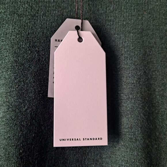 NWT Universal Standard Eco Relaxed Core Sweater Crewneck Green Women's Size 00 - Picture 6 of 8